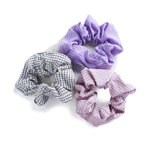 Υφασμάτινα Scrunchies Μαλλιών Καρό