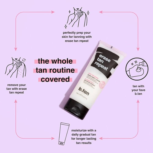 Ξε-μαυριστικό Body Wash & Scrub, Erase Tan Repeat, Tan Eraser 237ml