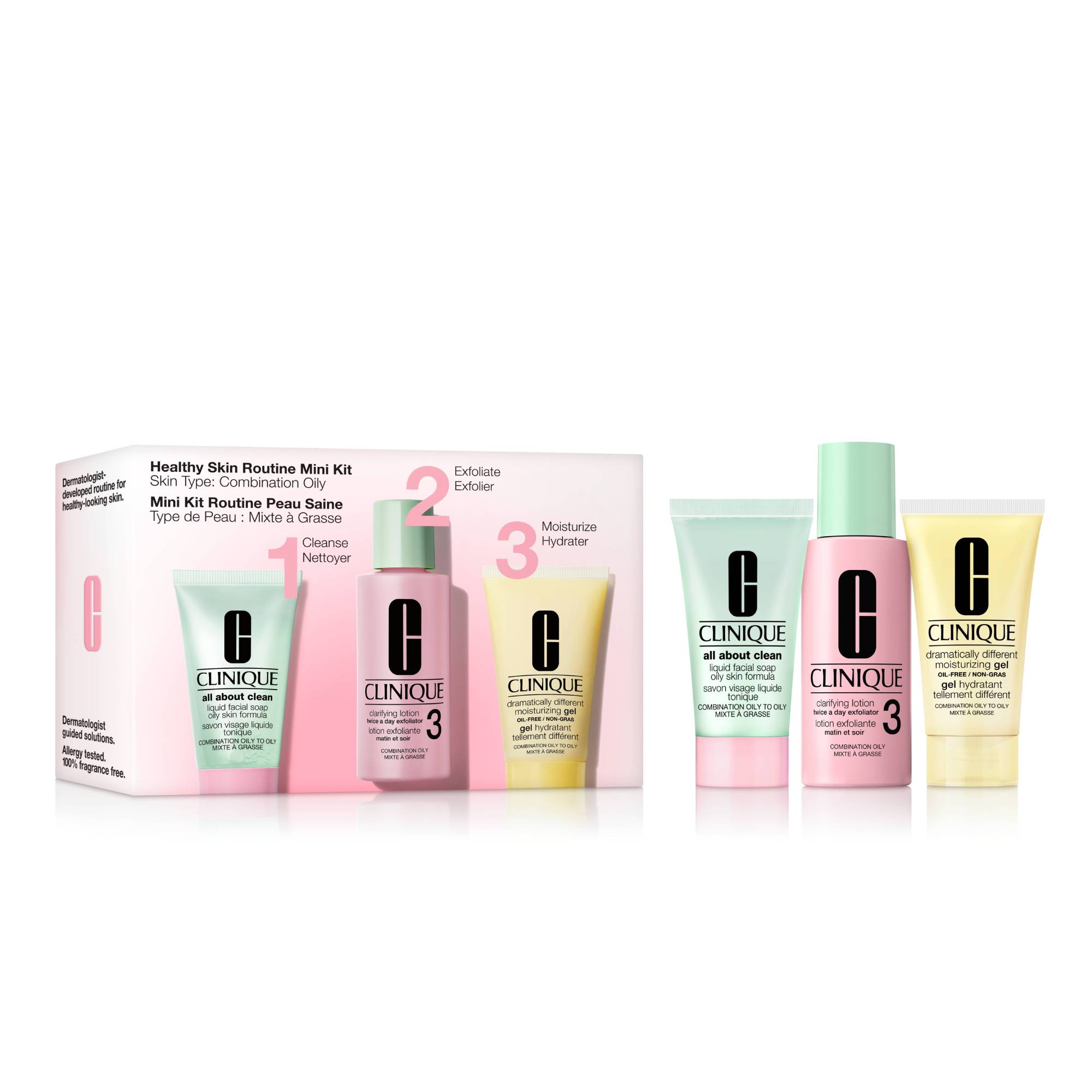 Healthy Skin Routine: Mini 3-Step Kit For Combination Oily Skin