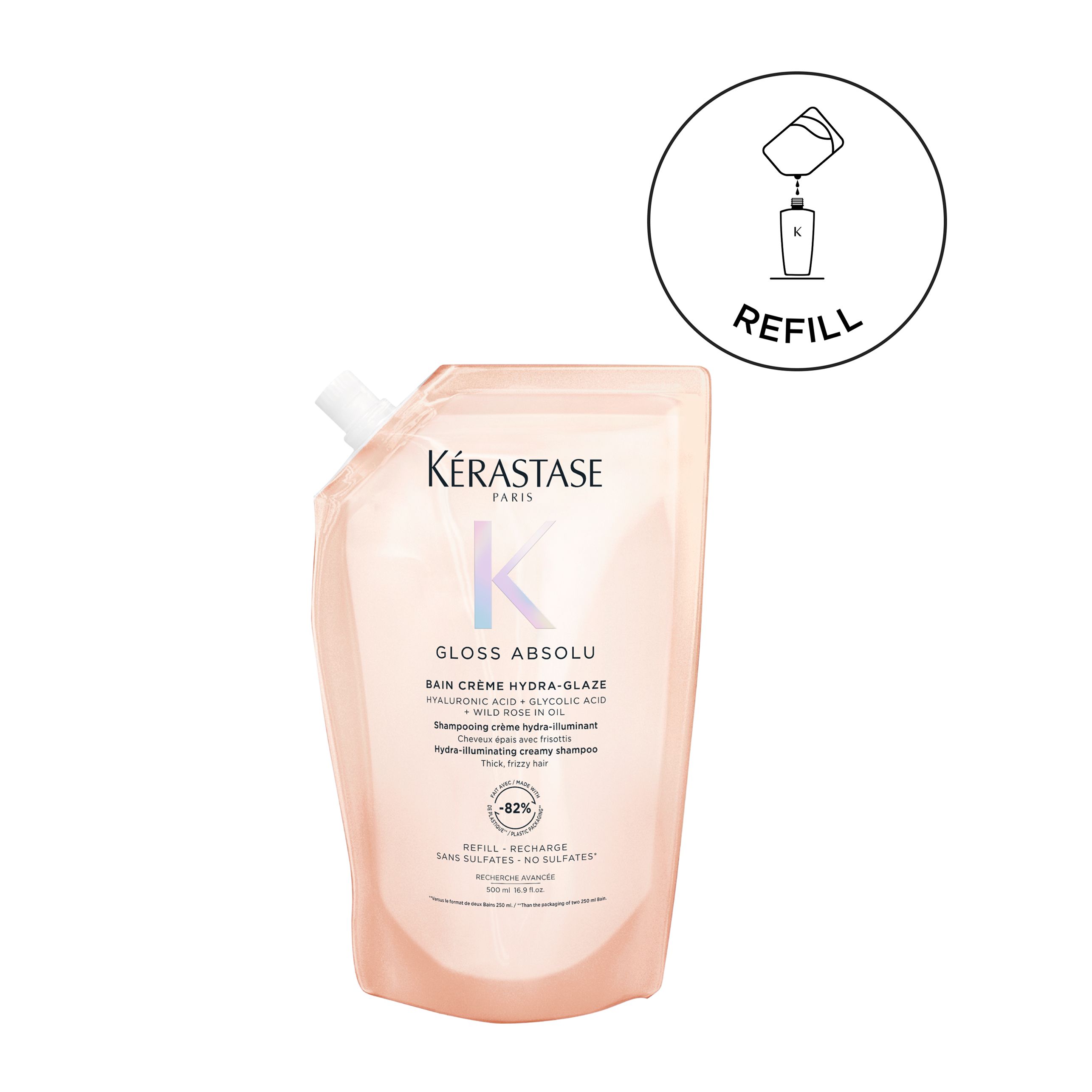KERASTASE Gloss Absolu Bain Creme Ενυδατικό Σαμπουάν Λάμψης Refill 500ml
