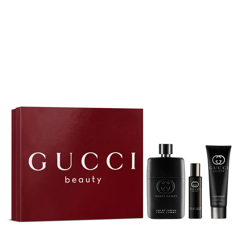 Gucci Guitly Pour Homme Eau De Parfum 90ml & Shower Gel 50ml & Travel Spray 15ml