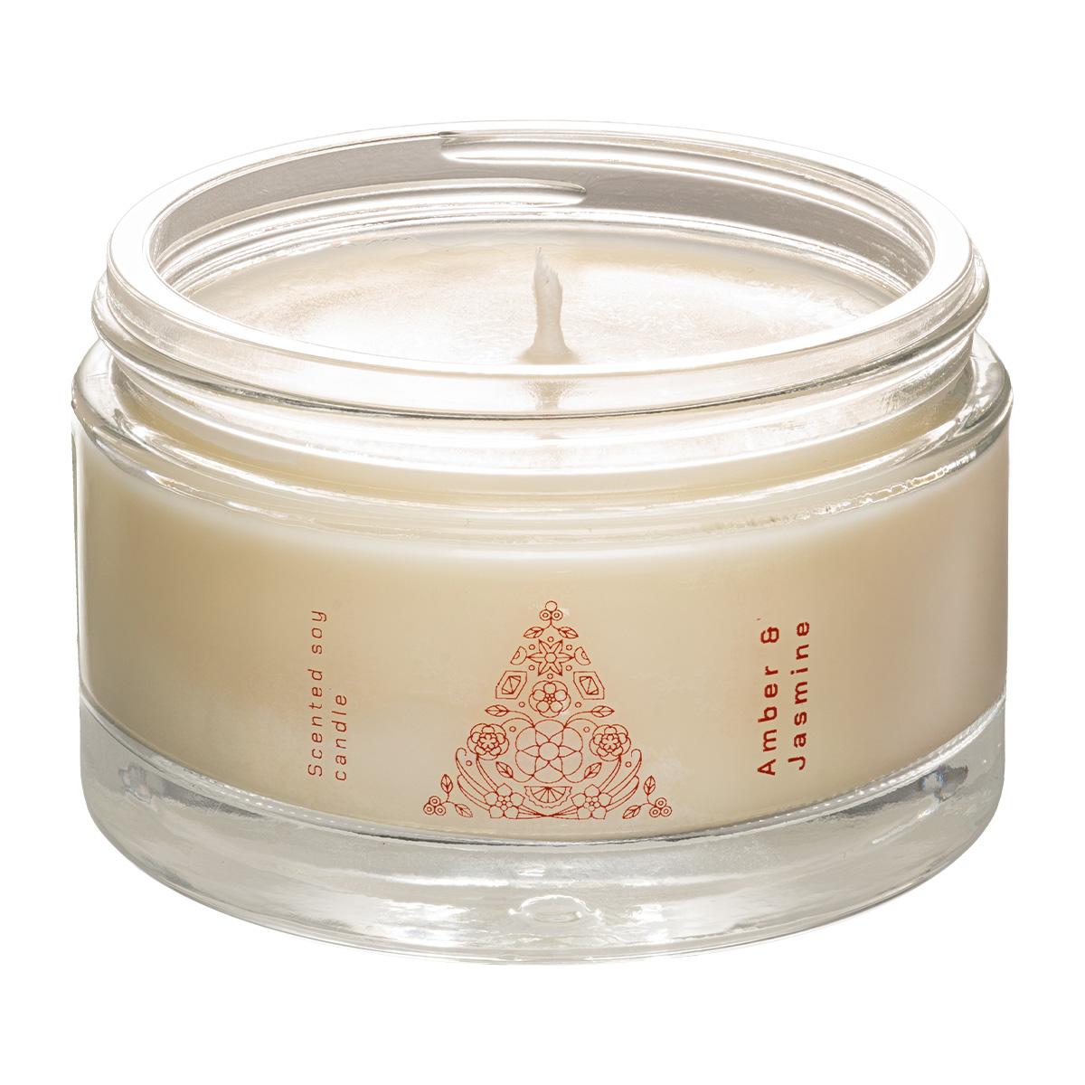 Amber & Jasmine Scented Soy Candle 160gr