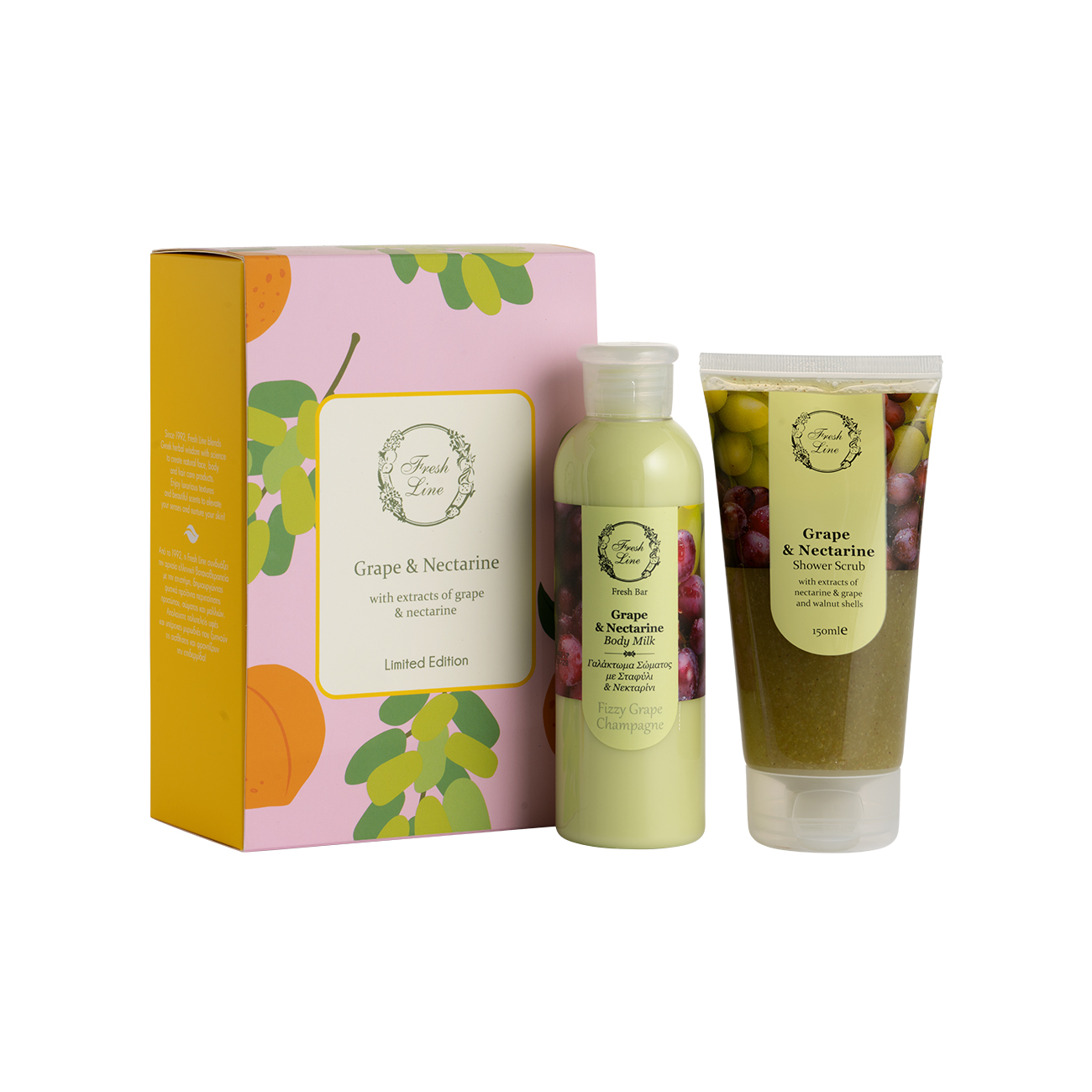 Grape & Nectarine Σετ Περιποίησης Σώματος 2 τμχ.