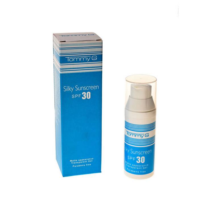 TOMMY G Silky Sunscreen Αντηλιακό Gel Προσώπου SPF30 50ml