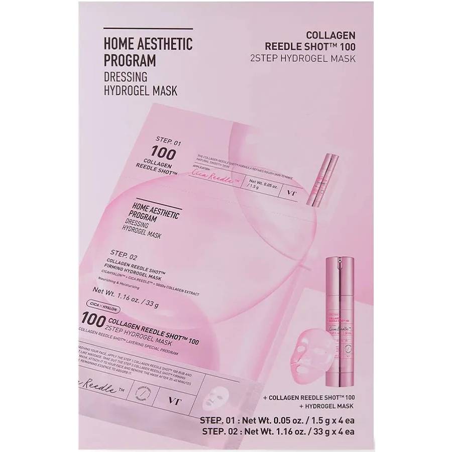 VT COSMETICS Collagen Reedle Shot 100 2-Step Hydrogel Mask 1,5gr + 33gr