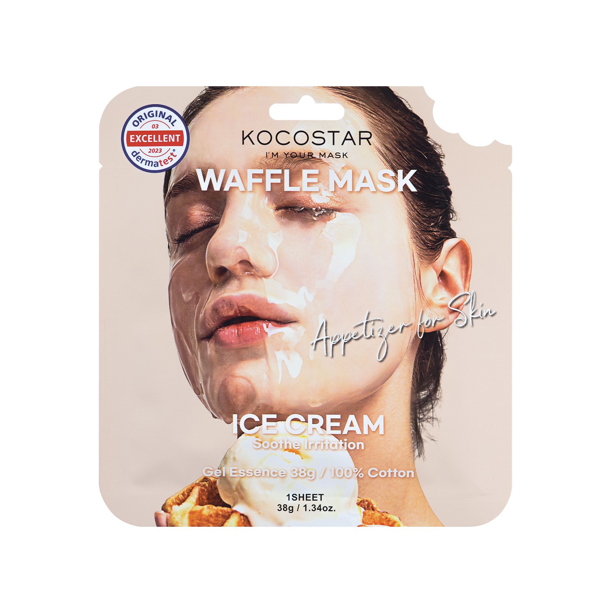 KOCOSTAR Waffle Mask Ice Cream Μάσκα Προσώπου για Ευαίσθητες Επιδερμίδες 38gr