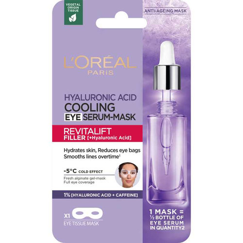 L’Oreal Paris Revitalift Filler Υφασμάτινη Μάσκα Ματιών Με Υαλουρονικό Οξύ 11gr