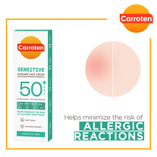 Αντηλιακή Κρέμα Προσώπου Sensitive Spf50+ 50ml