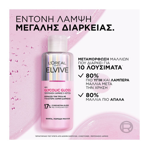Elvive Glycolic Gloss Ρουτίνα 2 Βημάτων
