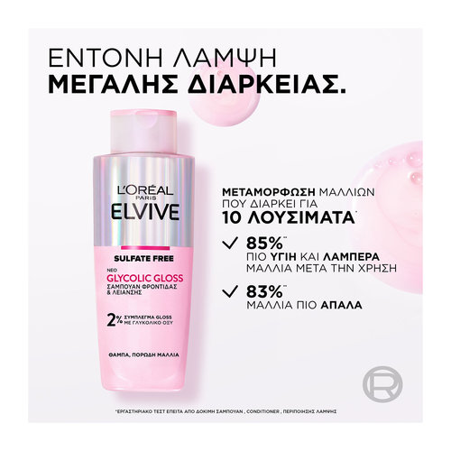 Elvive Glycolic Gloss Ρουτίνα 2 Βημάτων