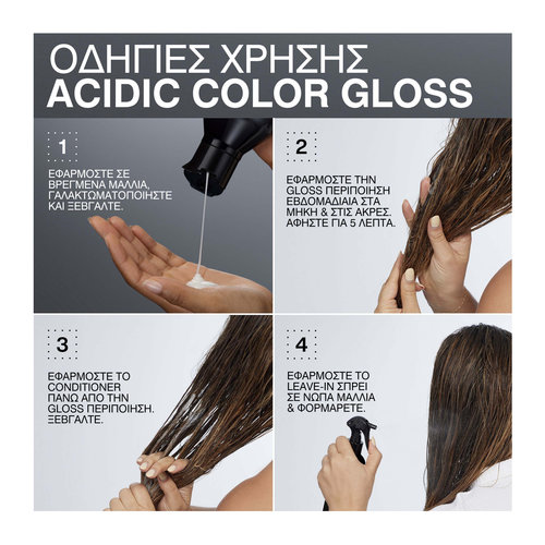 Acidic Color Gloss Θερμοπροστατευτικό Leave-in για Λαμπερό Χρώμα 190ml