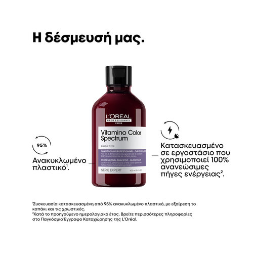 Vitamino Color Spectrum Σαμπουάν Με Μωβ Χρωστικές Για Ξανθά Μαλλιά 300ml