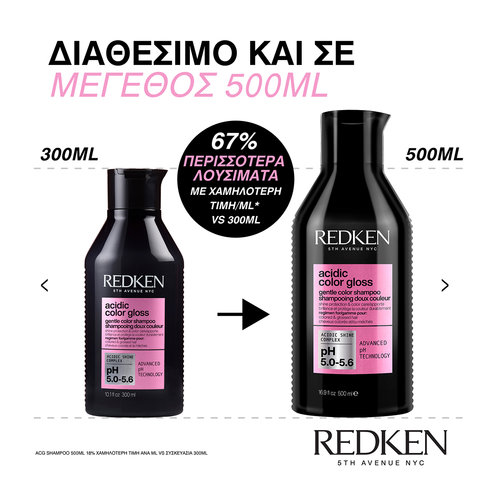 Acidic Color Gloss Σαμπουάν Χωρίς Θειικά Άλατα για Λαμπερό Χρώμα